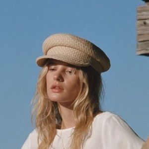 Lack of Color Mesa Cap - Beige Woven Bakerboy hat